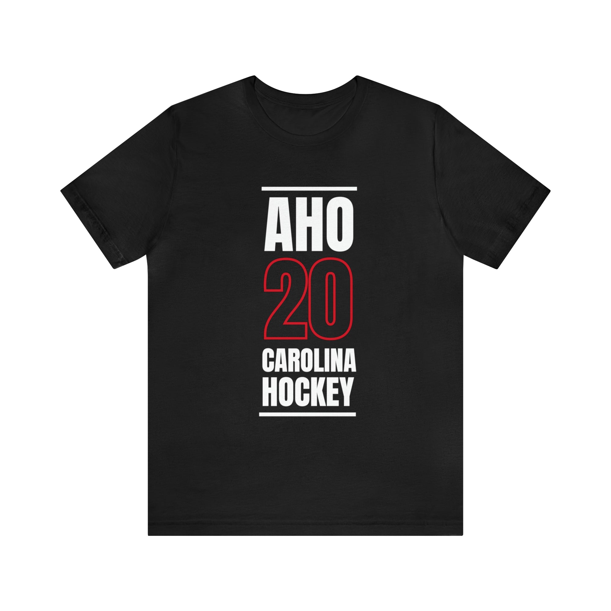 Aho 20 Carolina Hockey Black Vertical Design Unisex T-Shirt