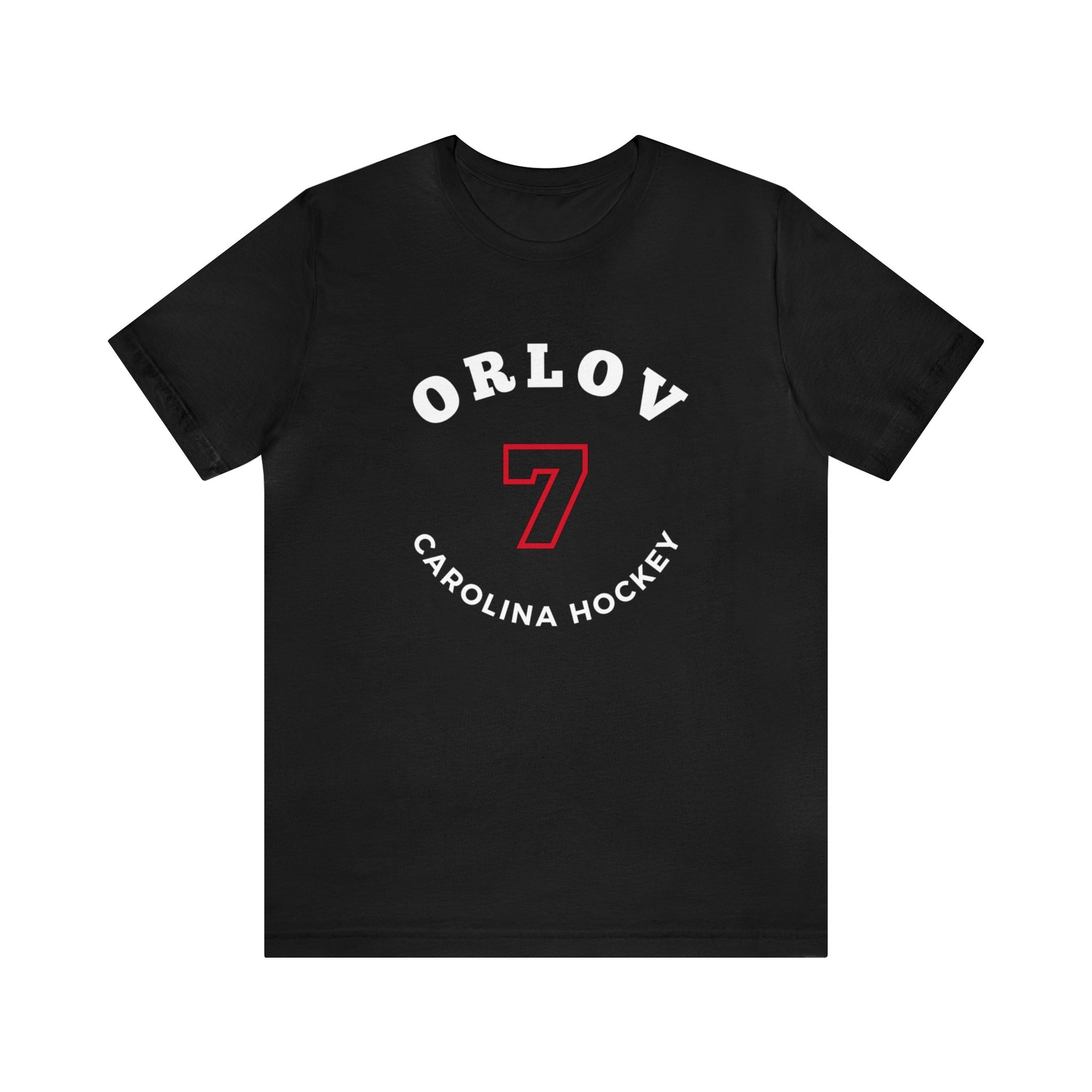 Orlov 7 Carolina Hockey Number Arch Design Unisex T-Shirt