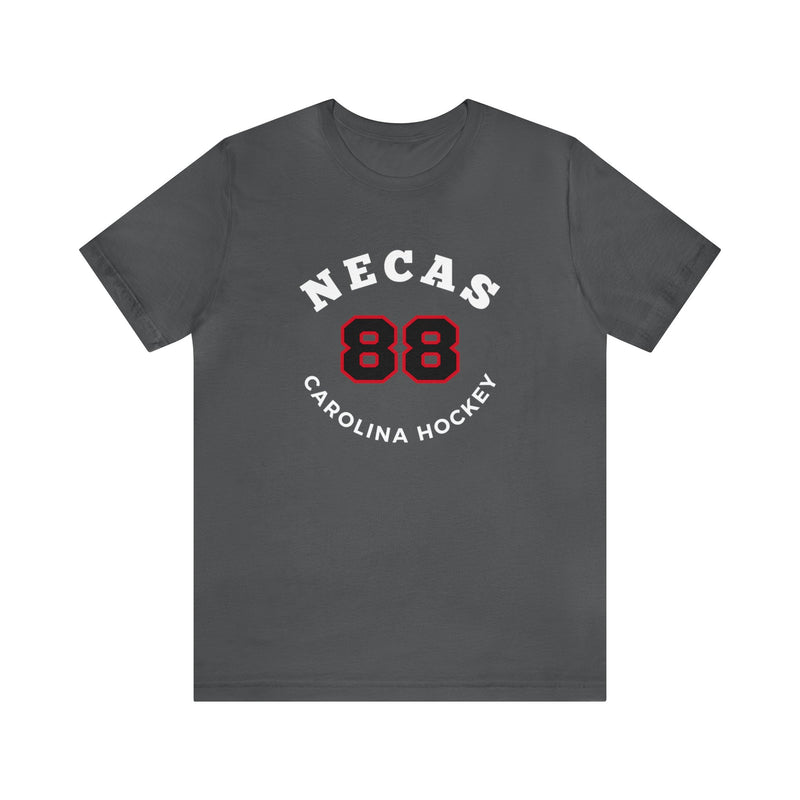 Necas 88 Carolina Hockey Number Arch Design Unisex T-Shirt
