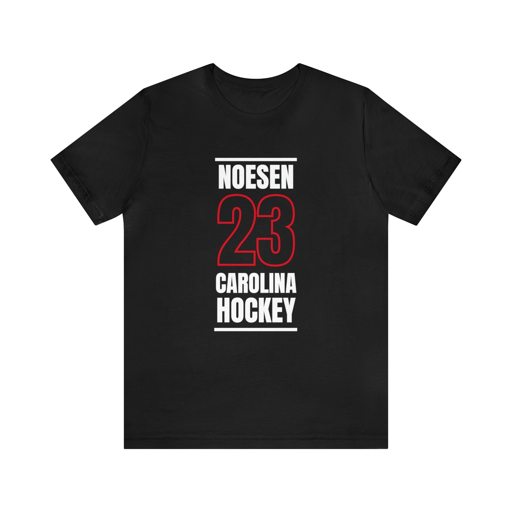 Noesen 23 Carolina Hockey Black Vertical Design Unisex T-Shirt