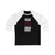 Pesce 22 Carolina Hockey Black Vertical Design Unisex Tri-Blend 3/4 Sleeve Raglan Baseball Shirt
