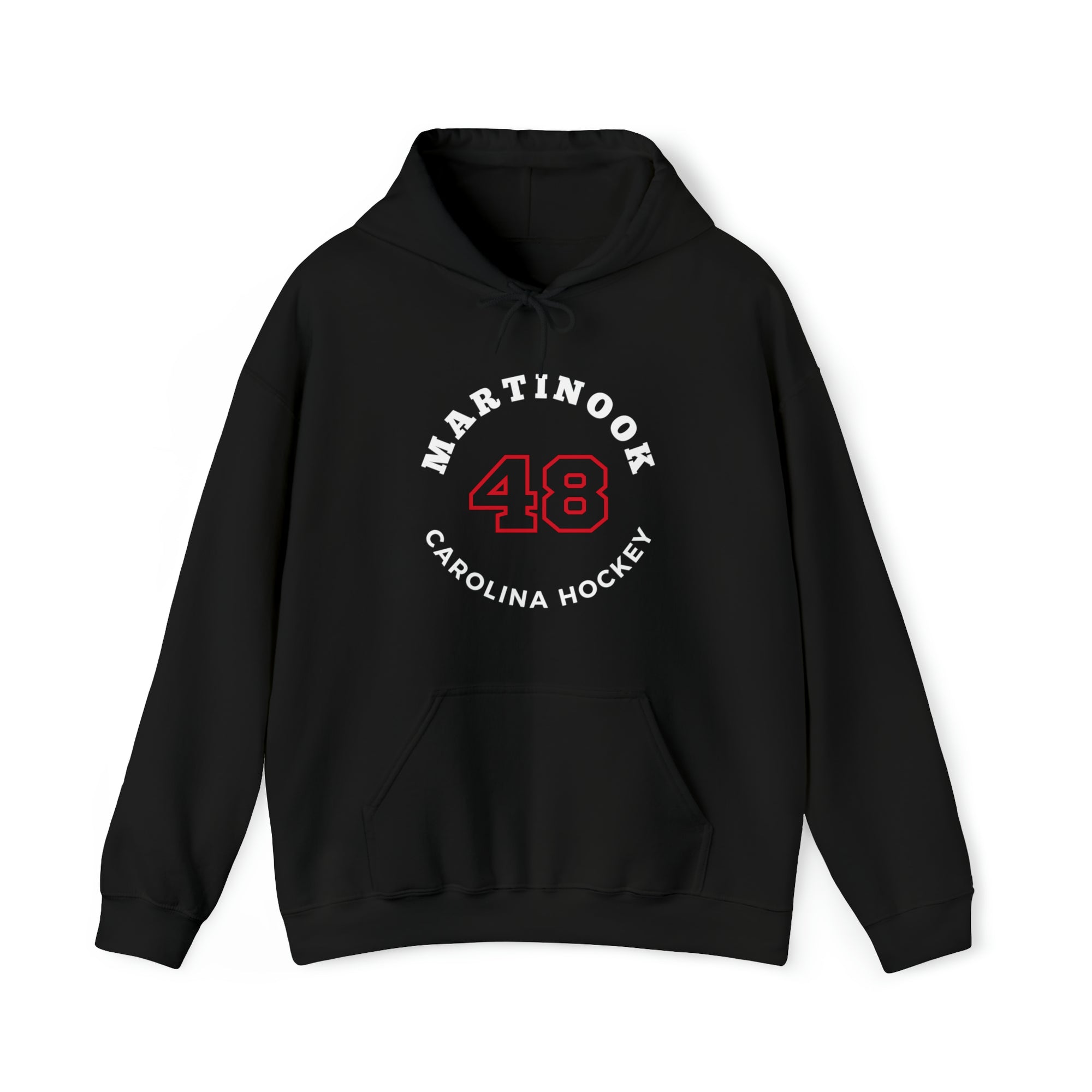 Martinook 48 Carolina Hockey Number Arch Design Unisex Hooded Sweatshirt