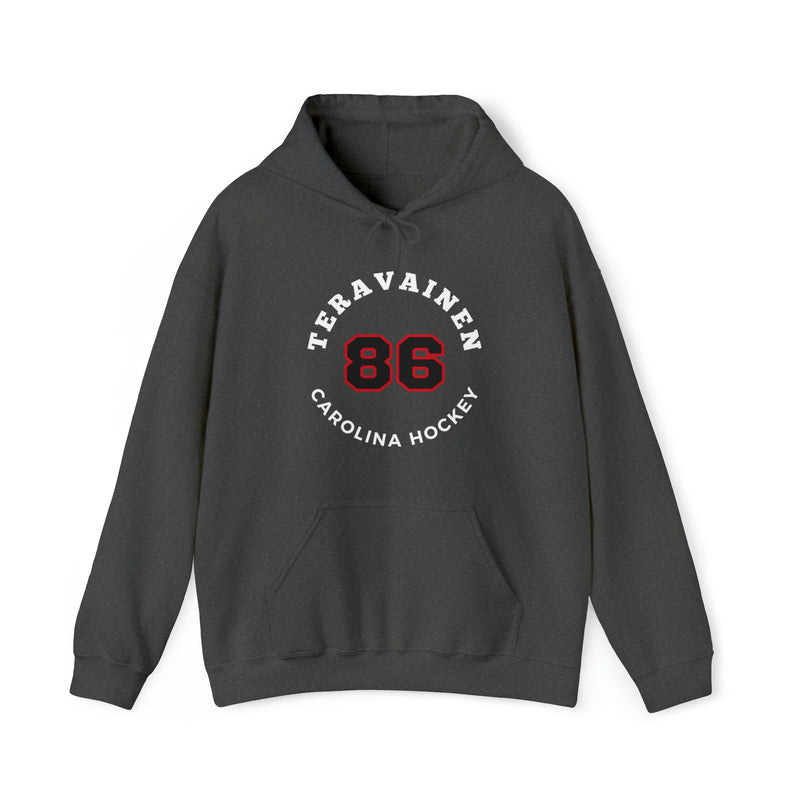 Teravainen 86 Carolina Hockey Number Arch Design Unisex Hooded Sweatshirt