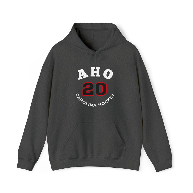 Aho 20 Carolina Hockey Number Arch Design Unisex Hooded Sweatshirt