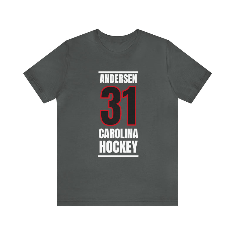 Andersen 31 Carolina Hockey Black Vertical Design Unisex T-Shirt