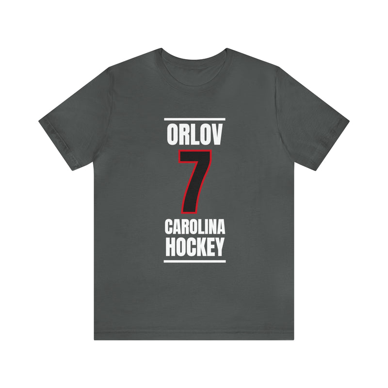 Orlov 7 Carolina Hockey Black Vertical Design Unisex T-Shirt