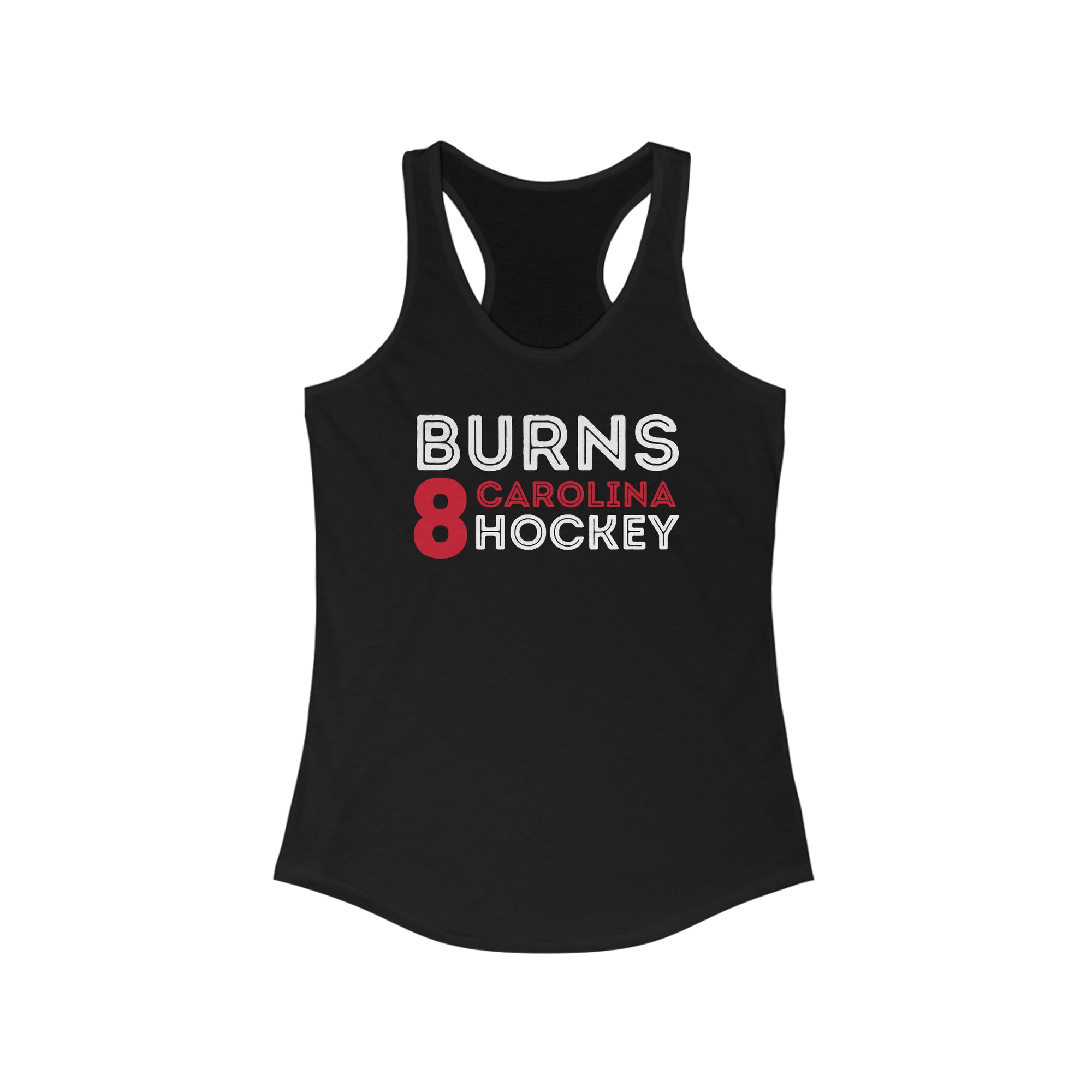 Burns 8 Carolina Hockey Grafitti Wall Design Women's Ideal Racerback Tank Top