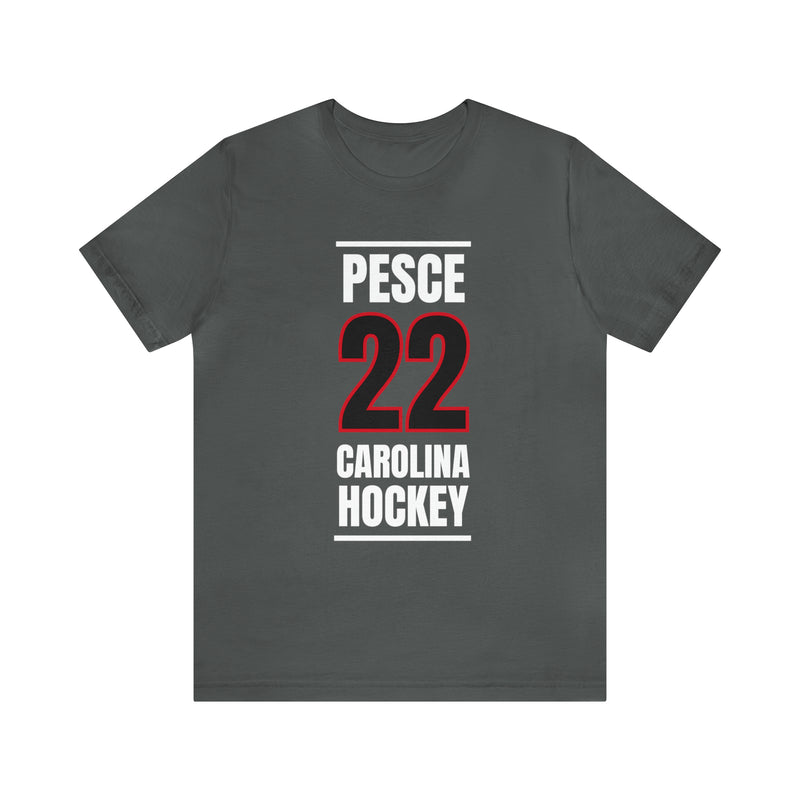 Pesce 22 Carolina Hockey Black Vertical Design Unisex T-Shirt