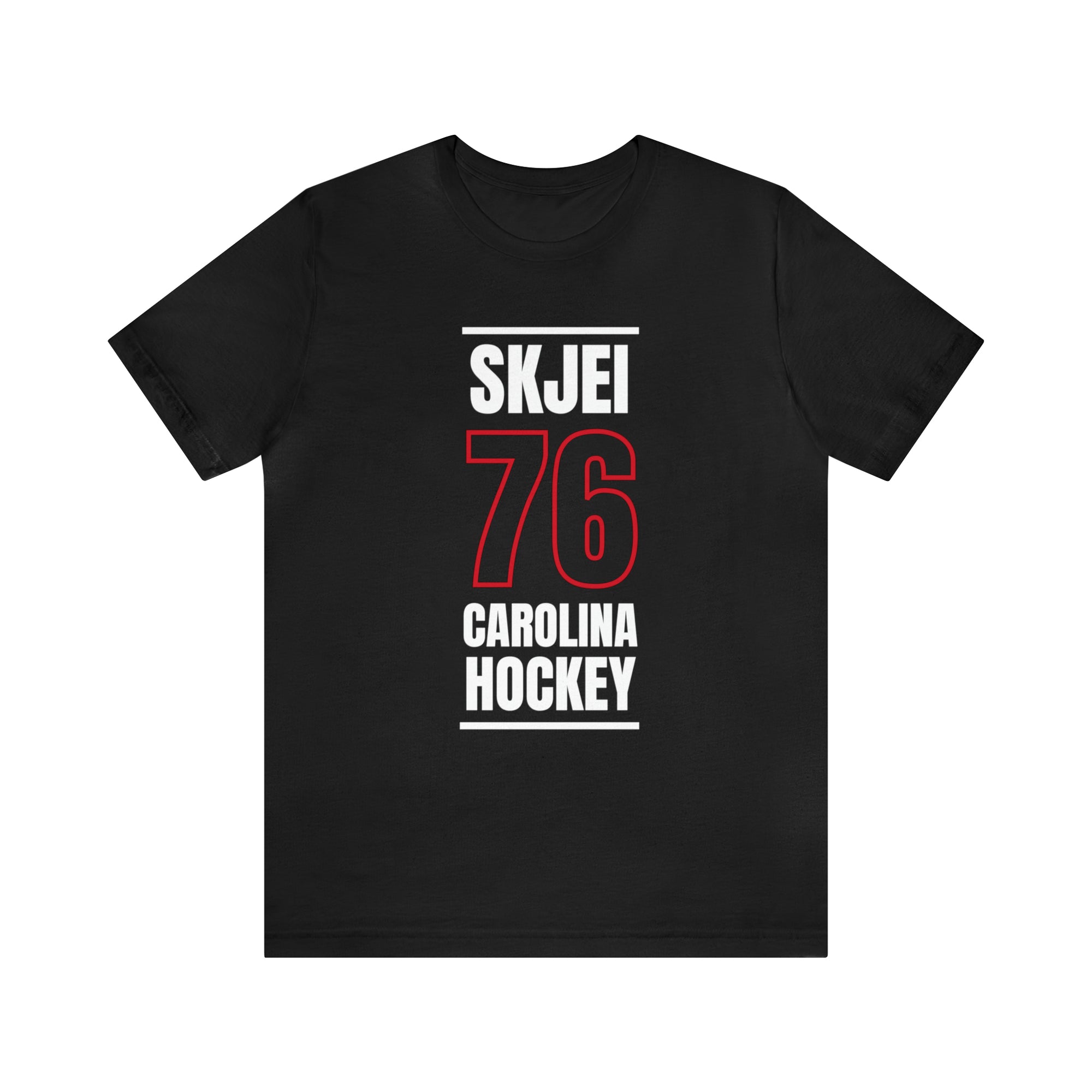 Skjei 76 Carolina Hockey Black Vertical Design Unisex T-Shirt