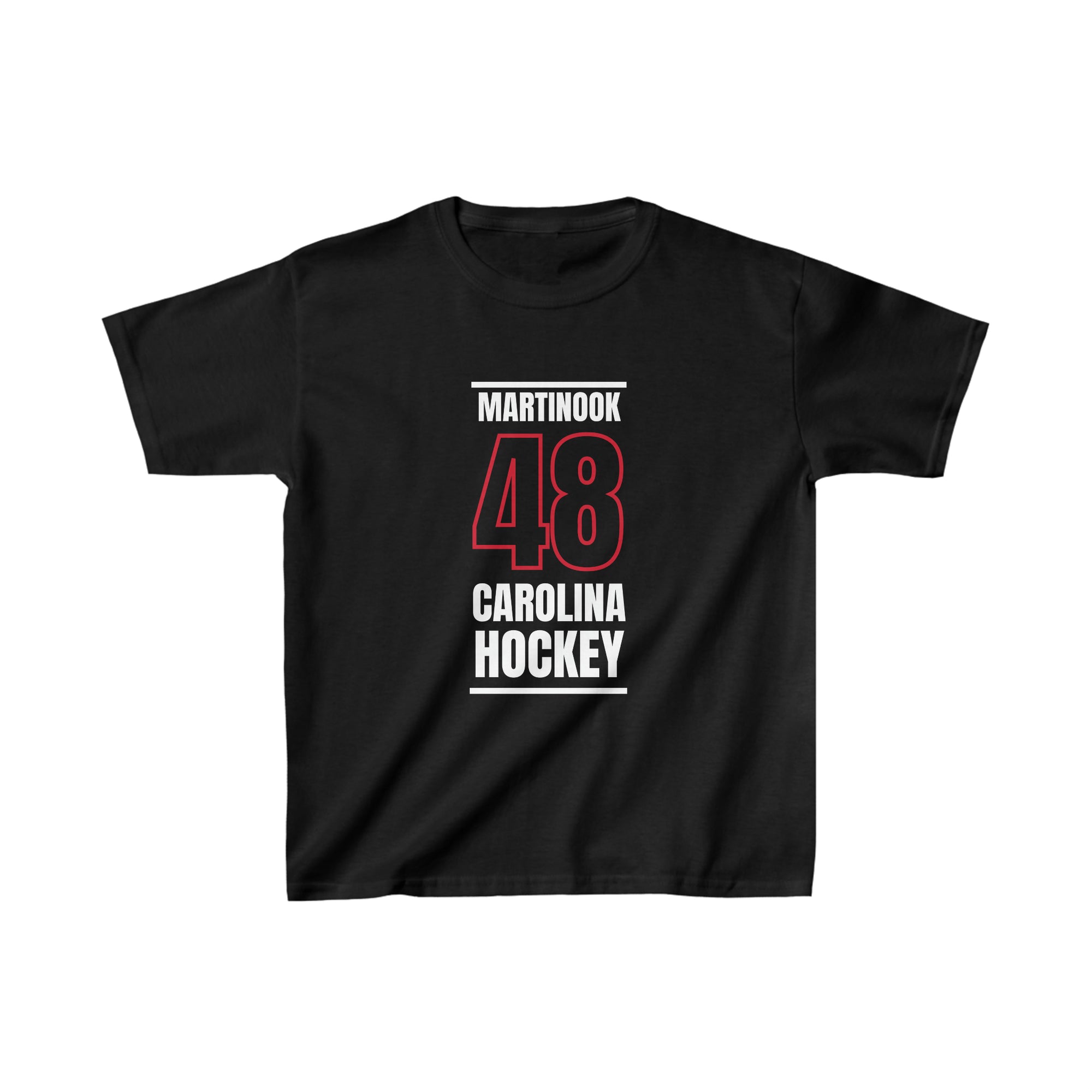 Martinook 48 Carolina Hockey Black Vertical Design Kids Tee
