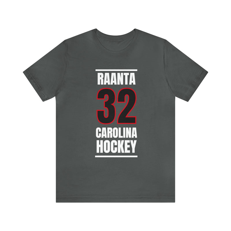 Raanta 32 Carolina Hockey Black Vertical Design Unisex T-Shirt