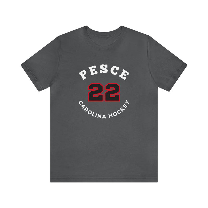 Pesce 22 Carolina Hockey Number Arch Design Unisex T-Shirt
