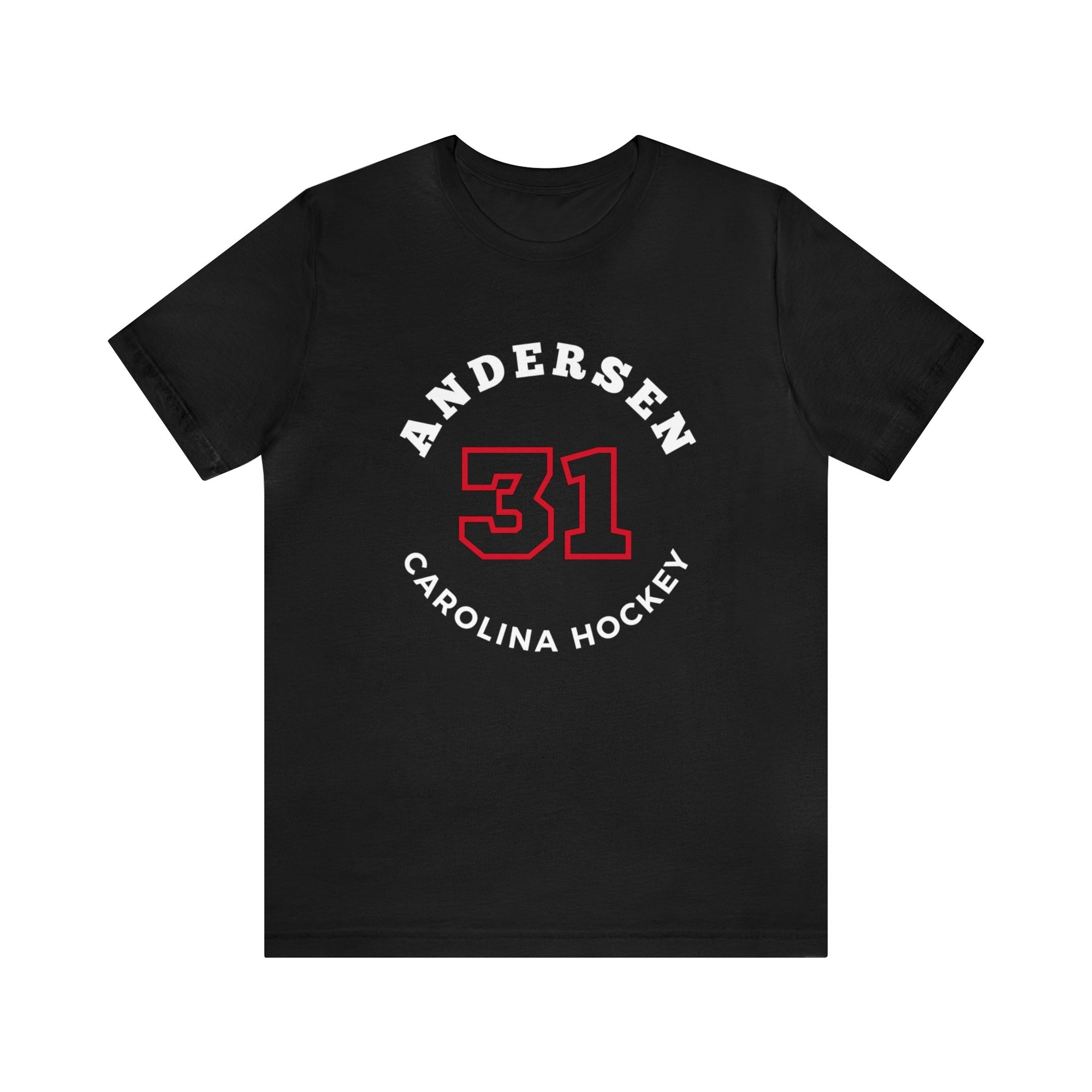 Andersen 31 Carolina Hockey Number Arch Design Unisex T-Shirt