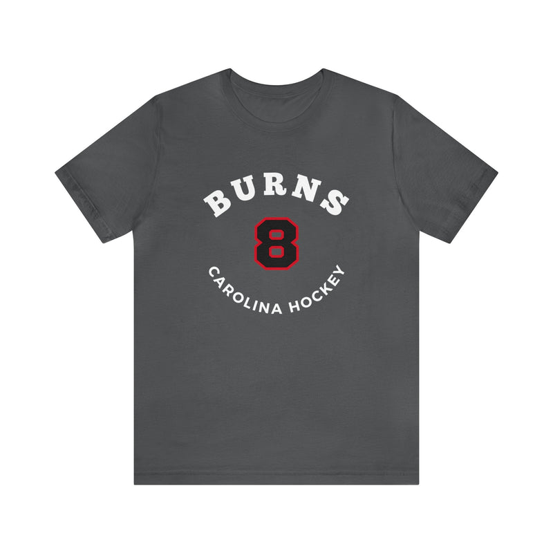 Burns 8 Carolina Hockey Number Arch Design Unisex T-Shirt