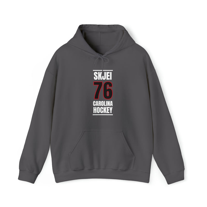 Skjei 76 Carolina Hockey Black Vertical Design Unisex Hooded Sweatshirt