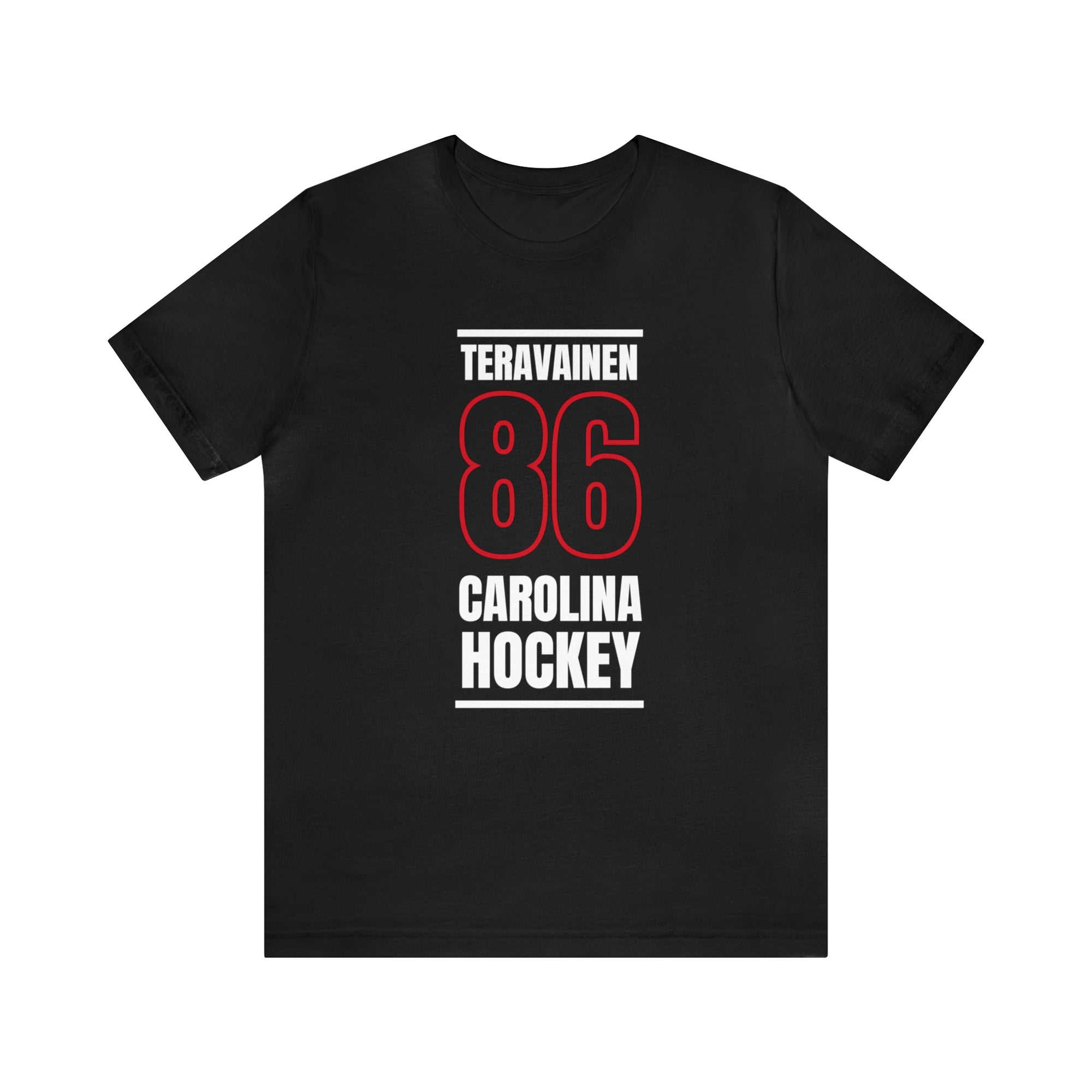 Teravainen 86 Carolina Hockey Black Vertical Design Unisex T-Shirt