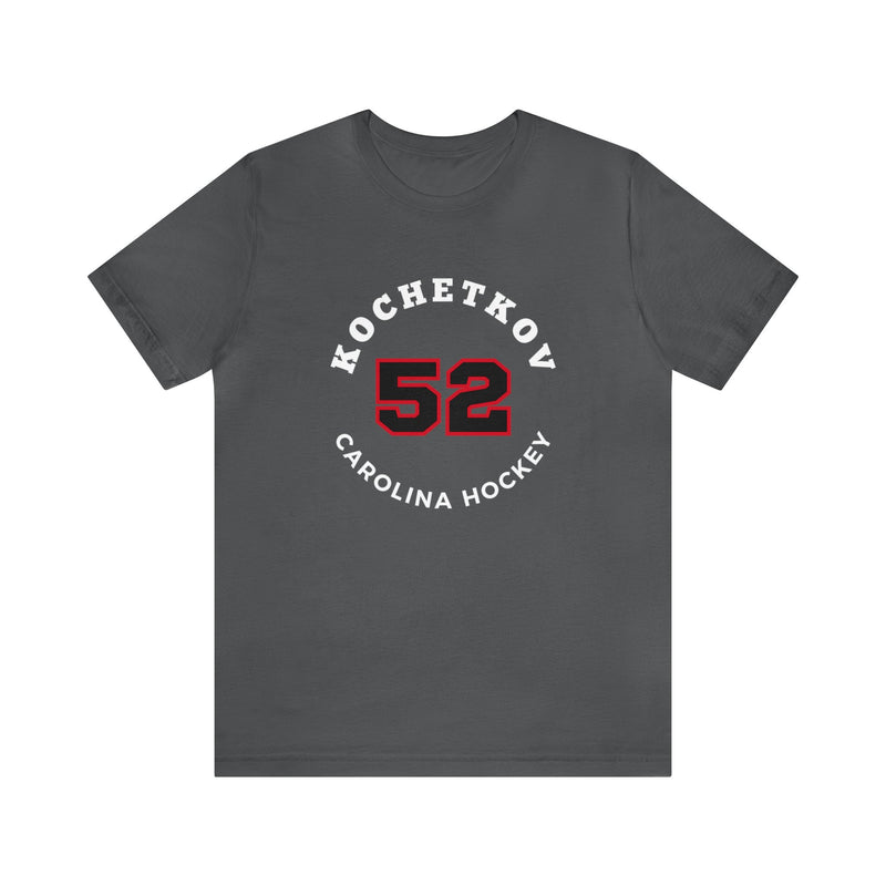 Kochetkov 52 Carolina Hockey Number Arch Design Unisex T-Shirt