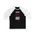 Martinook 48 Carolina Hockey Black Vertical Design Unisex Tri-Blend 3/4 Sleeve Raglan Baseball Shirt
