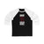 Drury 18 Carolina Hockey Black Vertical Design Unisex Tri-Blend 3/4 Sleeve Raglan Baseball Shirt