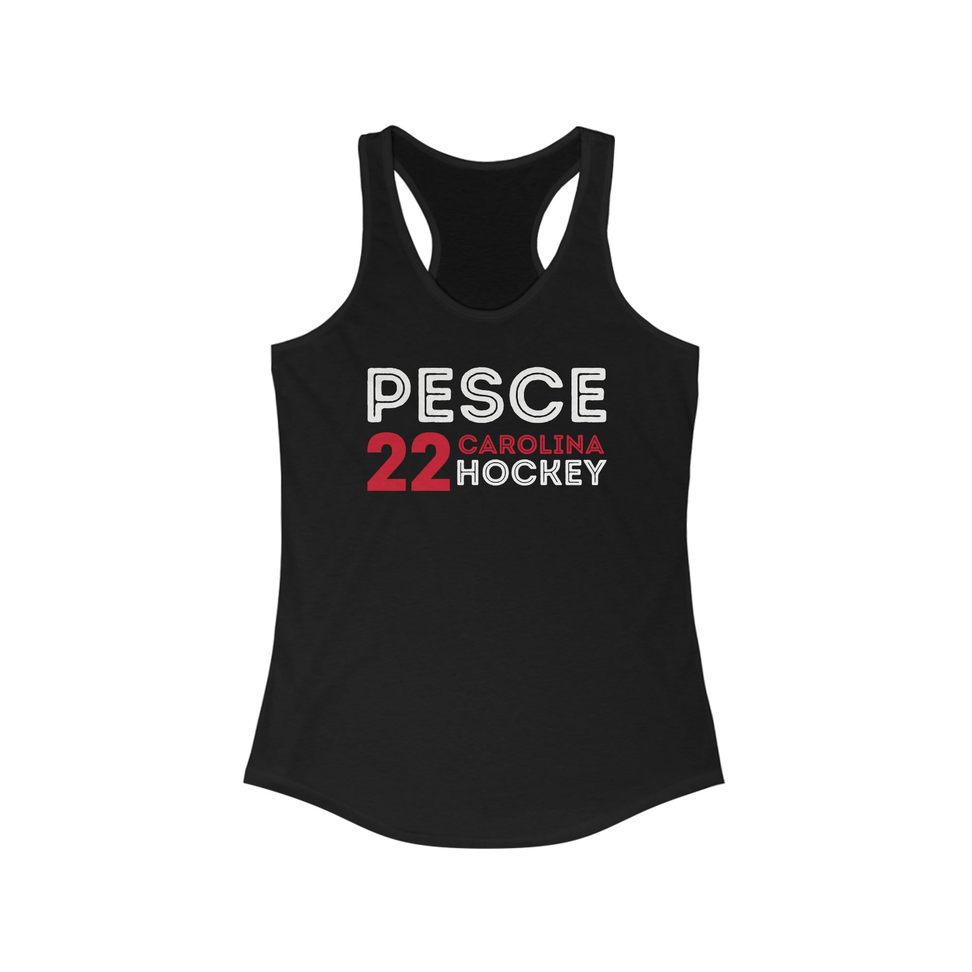 Pesce 22 Carolina Hockey Grafitti Wall Design Women's Ideal Racerback Tank Top