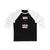 Jones 6 Carolina Hockey Black Vertical Design Unisex Tri-Blend 3/4 Sleeve Raglan Baseball Shirt
