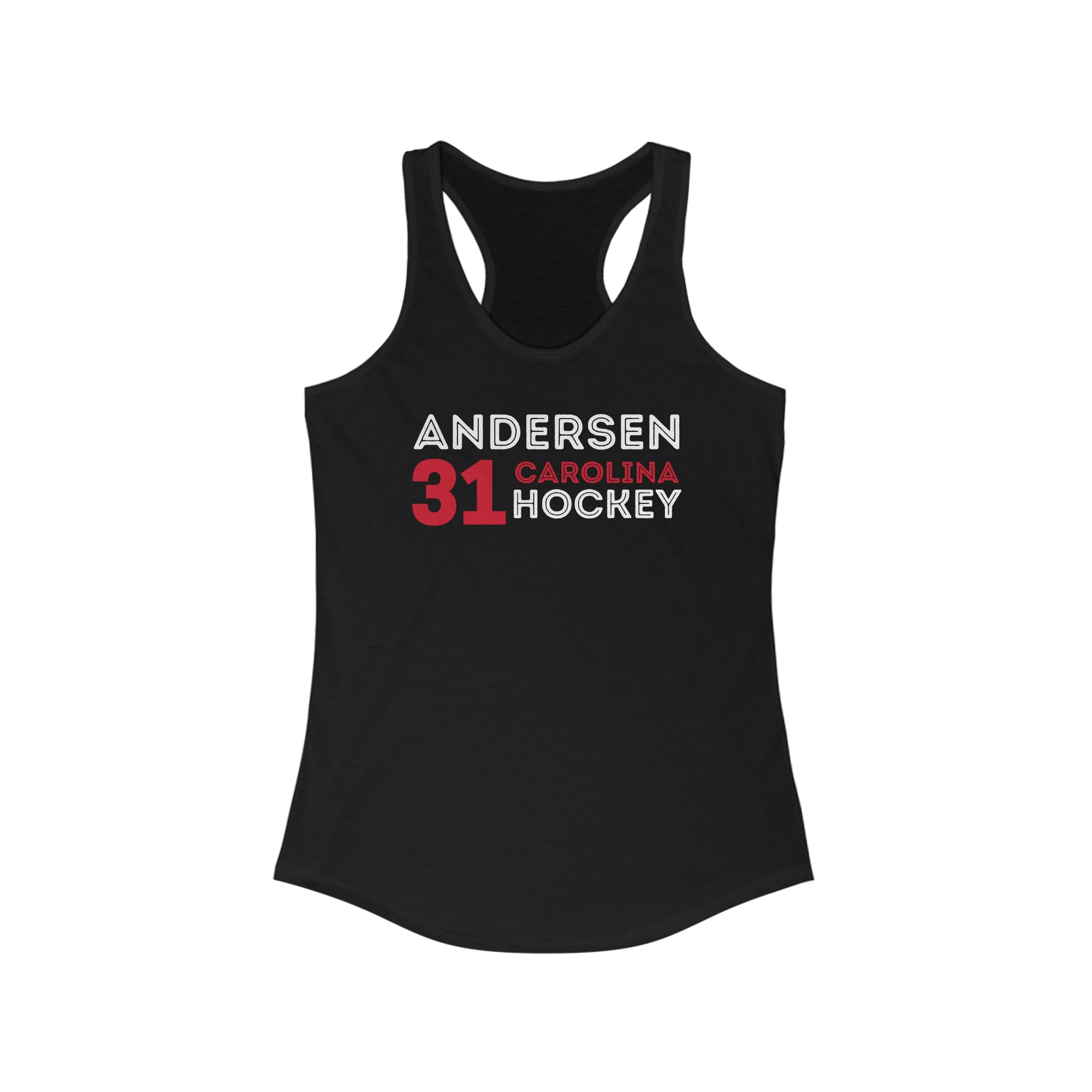 Andersen 31 Carolina Hockey Grafitti Wall Design Women's Ideal Racerback Tank Top