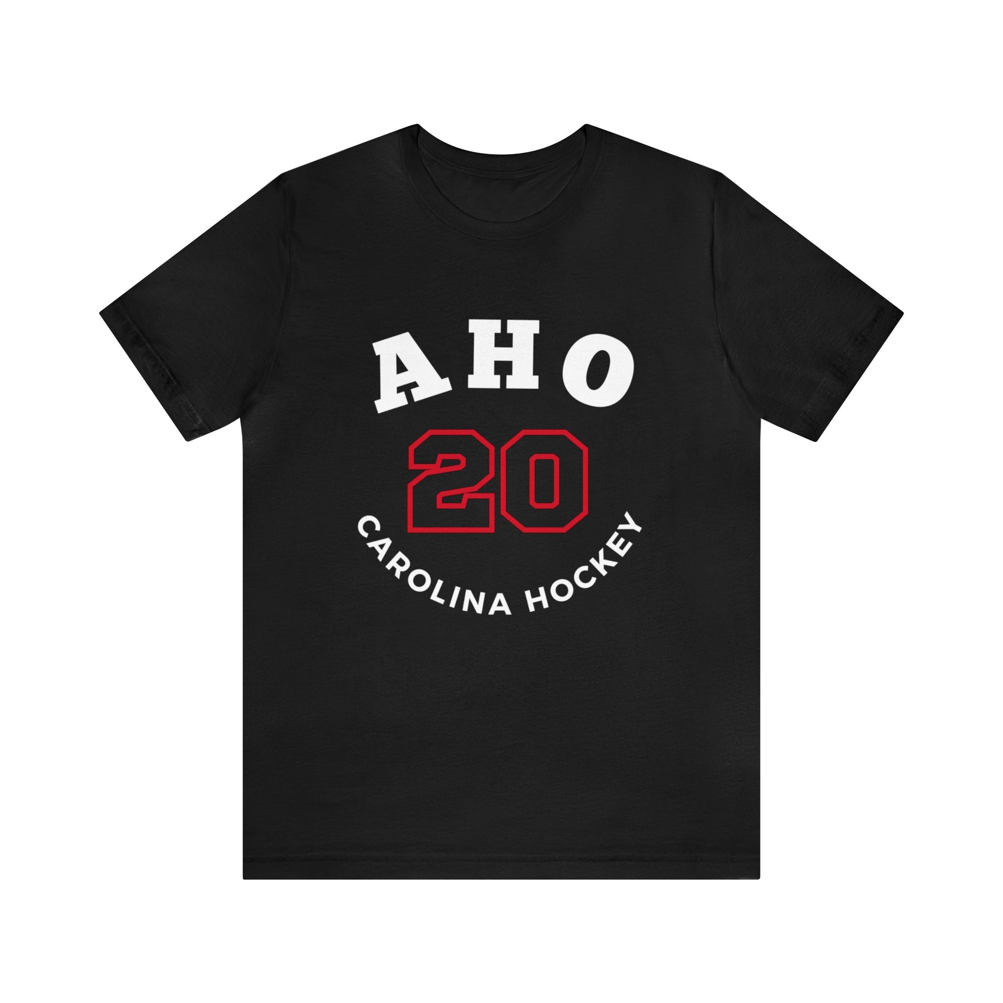 Aho 20 Carolina Hockey Number Arch Design Unisex T-Shirt