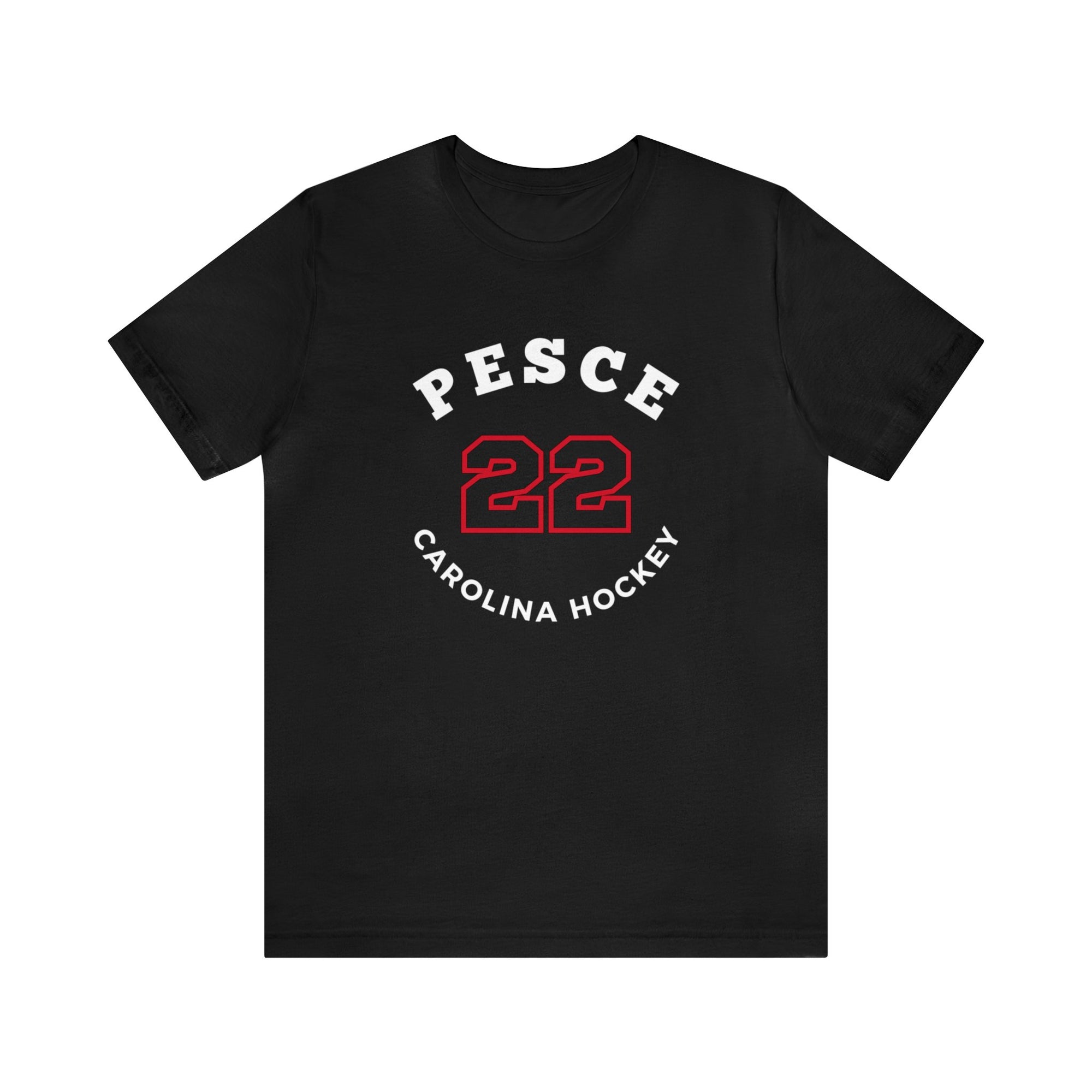 Pesce 22 Carolina Hockey Number Arch Design Unisex T-Shirt