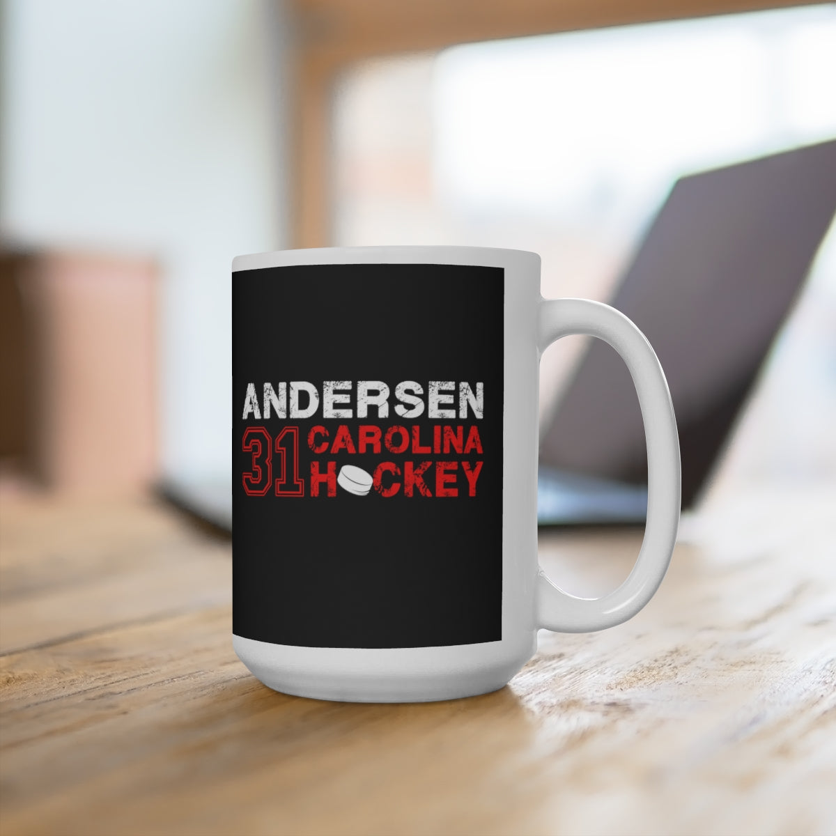 Andersen 31 Carolina Hockey Ceramic Coffee Mug In Black, 15oz