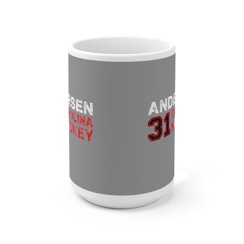 Andersen 31 Carolina Hockey Ceramic Coffee Mug In Gray, 15oz