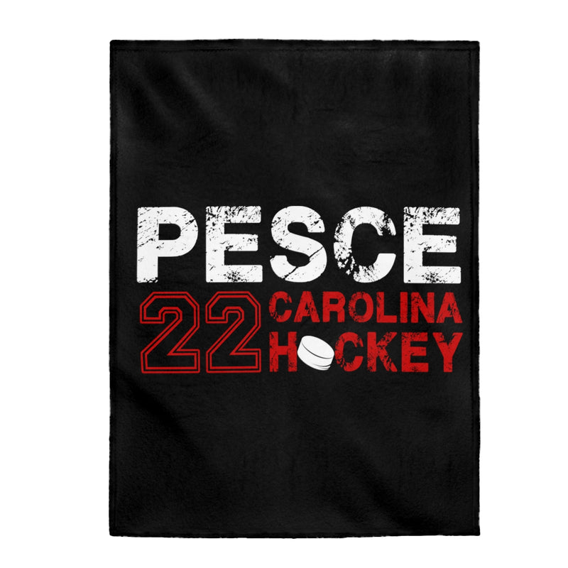 Pesce 22 Carolina Hockey Velveteen Plush Blanket