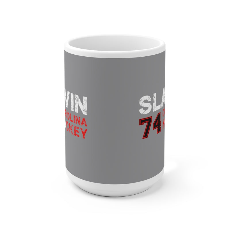 Slavin 74 Carolina Hockey Ceramic Coffee Mug In Gray, 15oz
