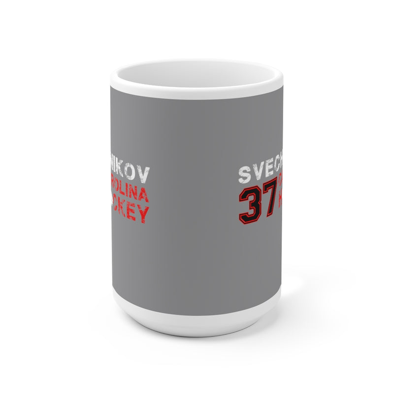 Svechnikov 37 Carolina Hockey Ceramic Coffee Mug In Gray, 15oz
