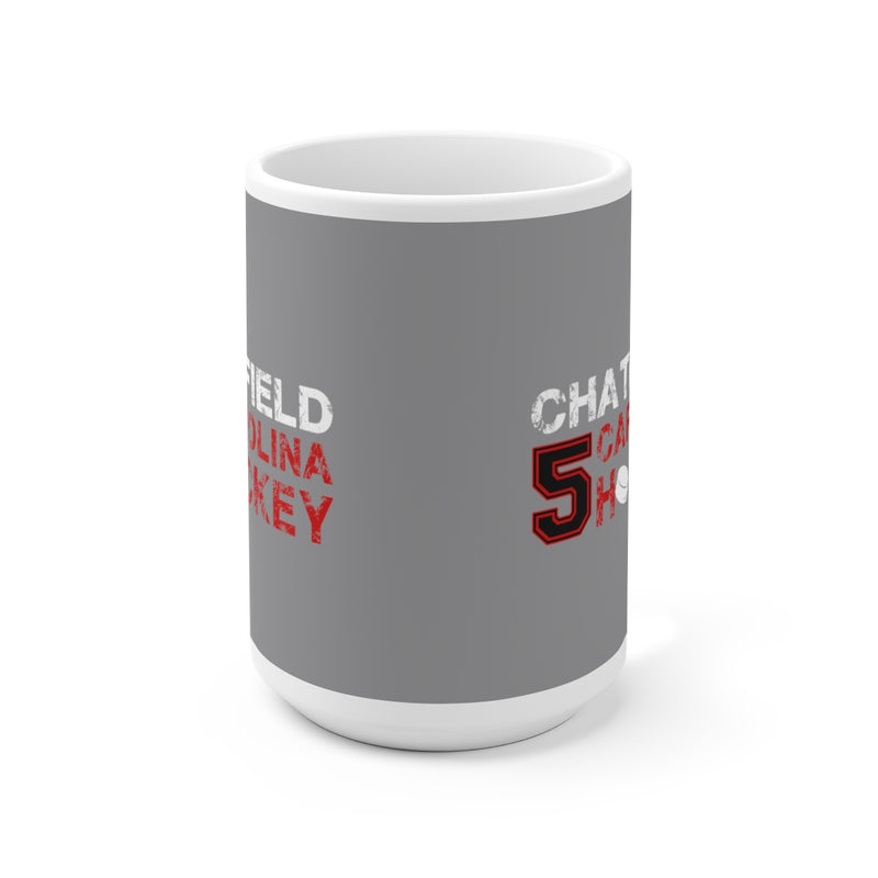 Chatfield 5 Carolina Hockey Ceramic Coffee Mug In Gray, 15oz