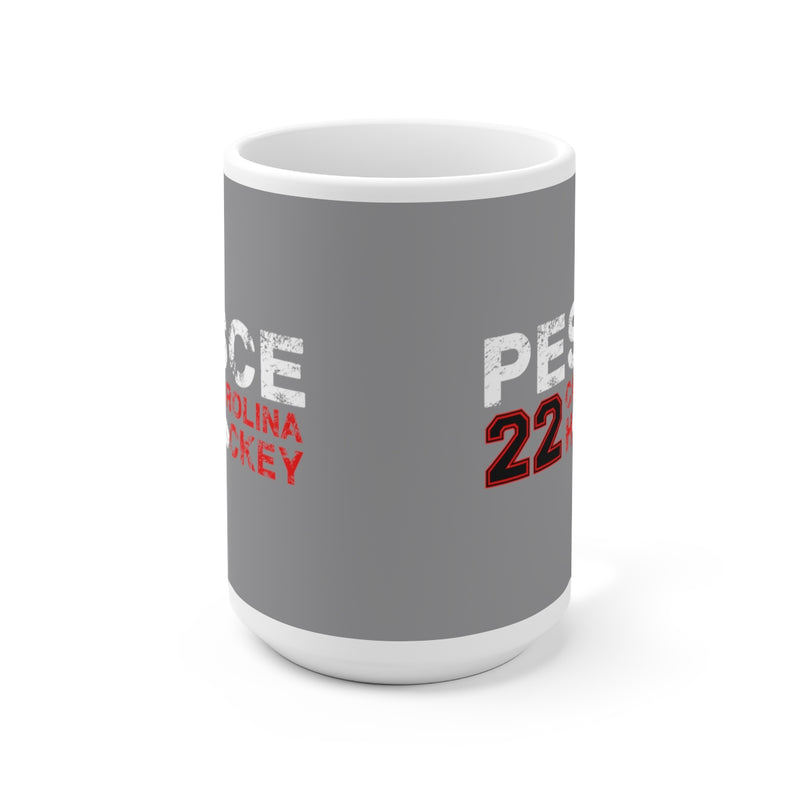 Pesce 22 Carolina Hockey Ceramic Coffee Mug In Gray, 15oz