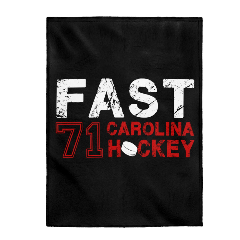 Fast 71 Carolina Hockey Velveteen Plush Blanket