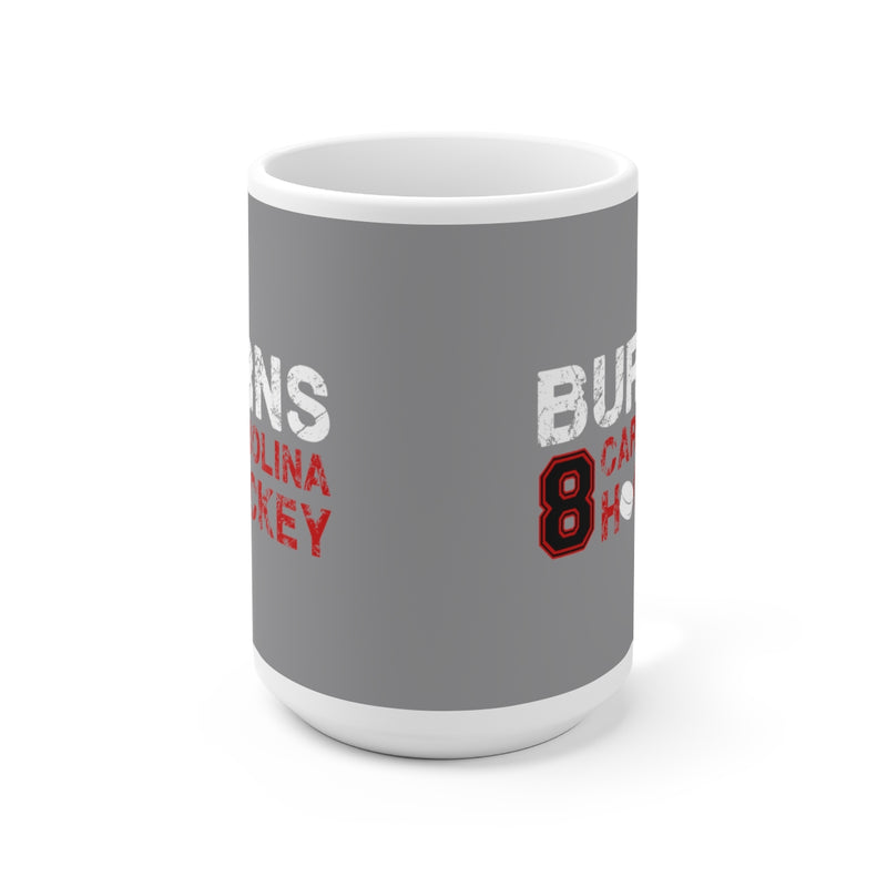 Burns 8 Carolina Hockey Ceramic Coffee Mug In Gray, 15oz