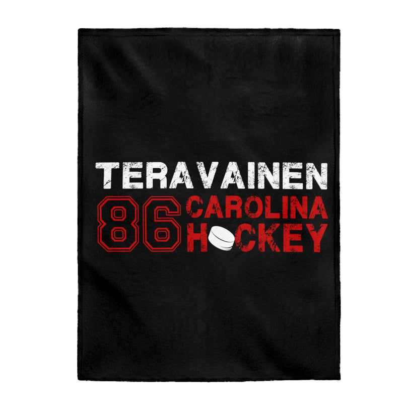 Teravainen 86 Carolina Hockey Velveteen Plush Blanket