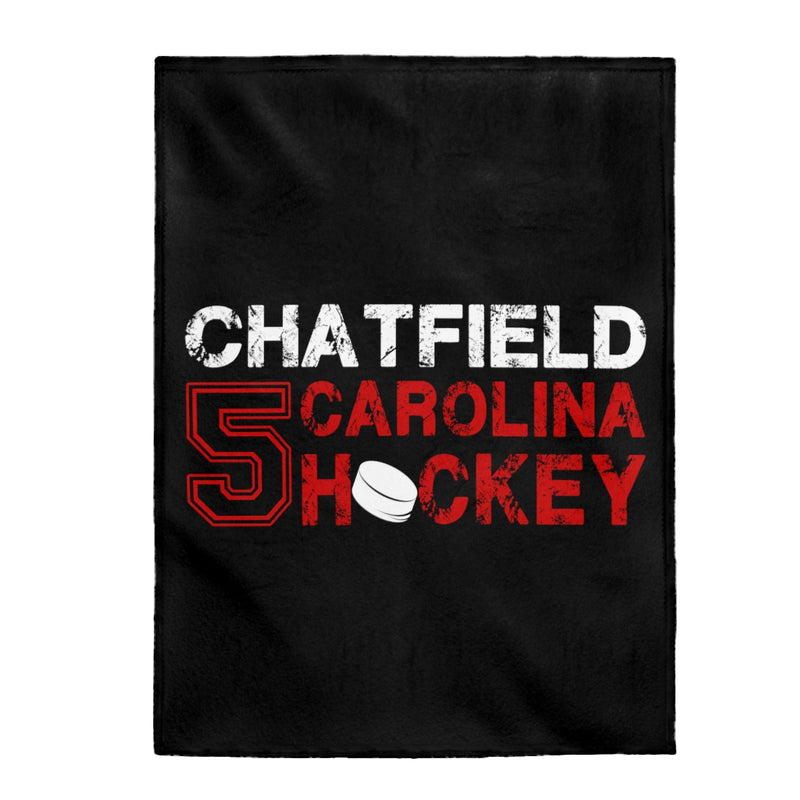 Chatfield 5 Carolina Hockey Velveteen Plush Blanket