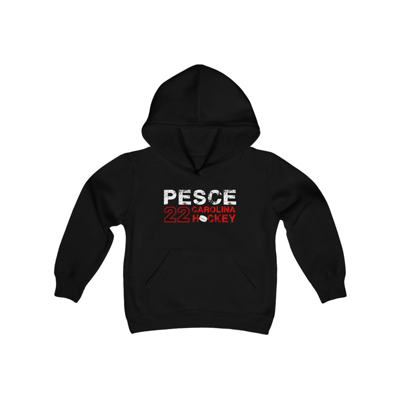 Pesce 22 Carolina Hockey Youth Hooded Sweatshirt