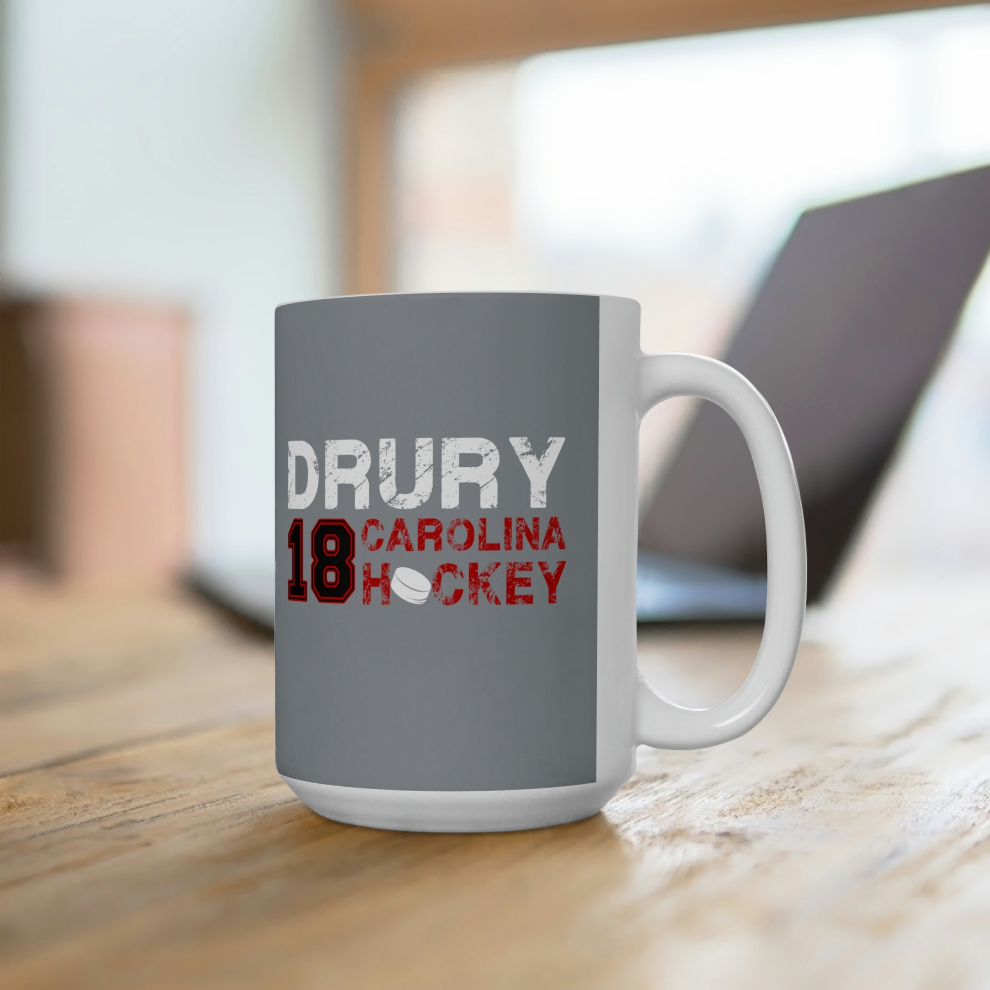 Drury 18 Carolina Hockey Ceramic Coffee Mug In Gray, 15oz