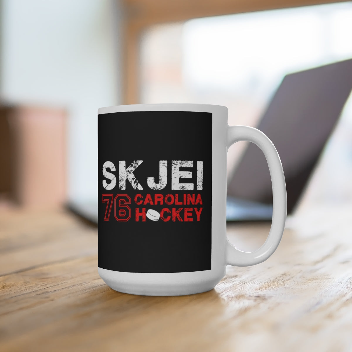 Skjei 76 Carolina Hockey Ceramic Coffee Mug In Black, 15oz
