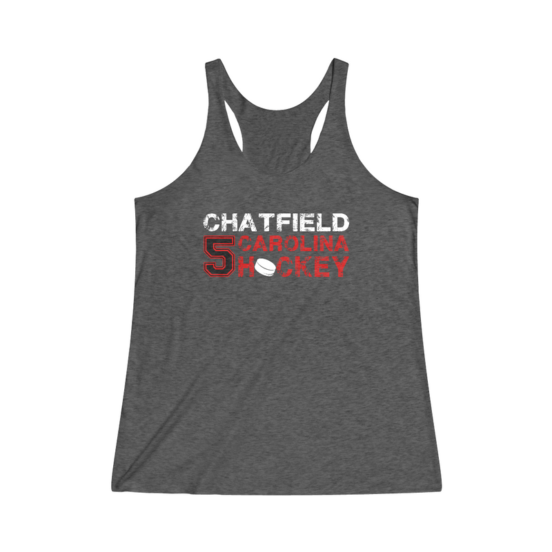 Chatfield 5 Carolina Hockey Women's Tri-Blend Racerback Tank Top