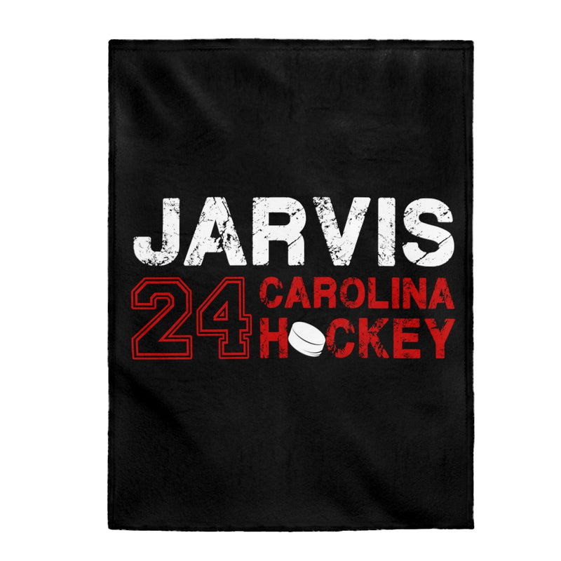 Jarvis 24 Carolina Hockey Velveteen Plush Blanket