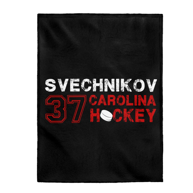 Svechnikov 37 Carolina Hockey Velveteen Plush Blanket