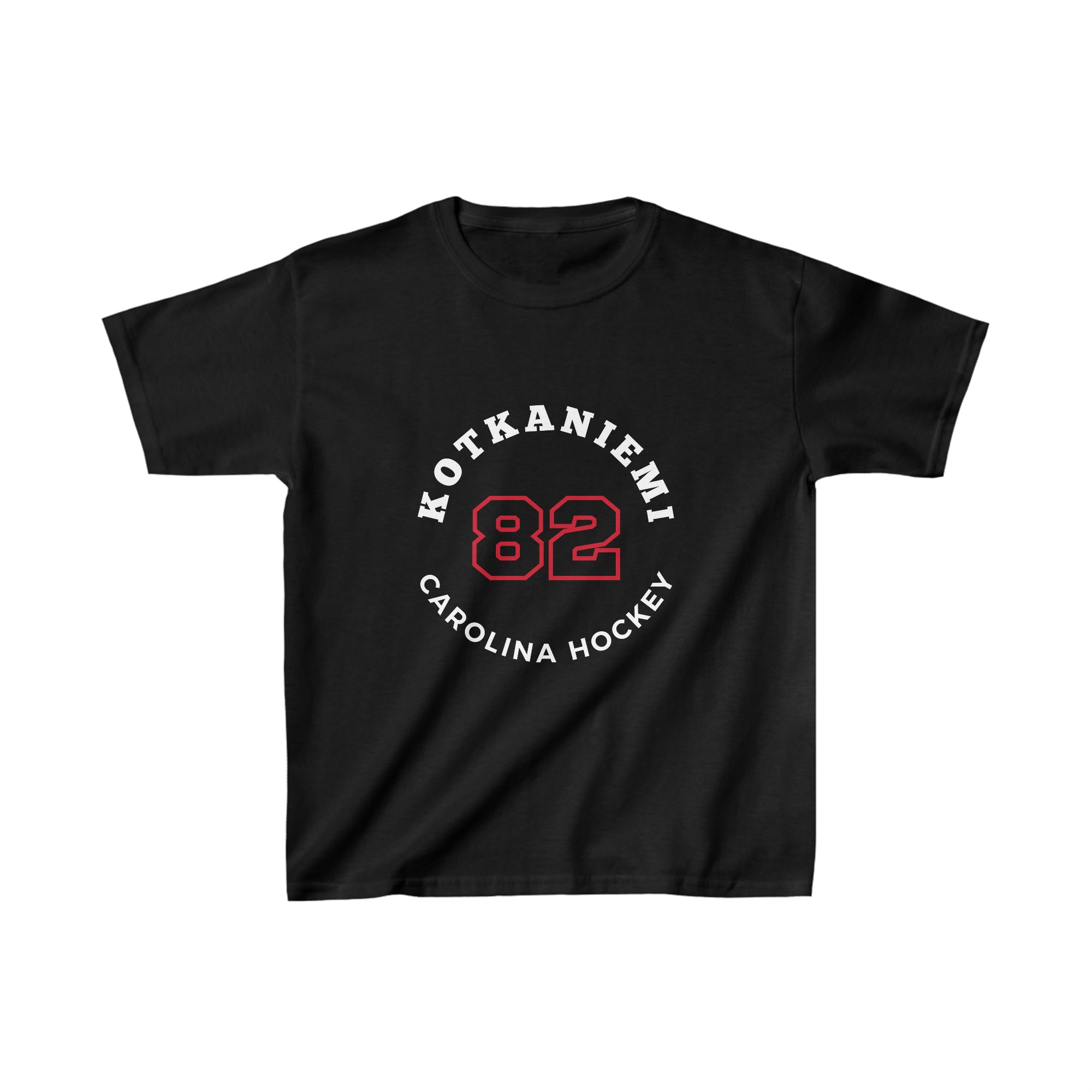 Kotkaniemi 82 Carolina Hockey Number Arch Design Kids Tee