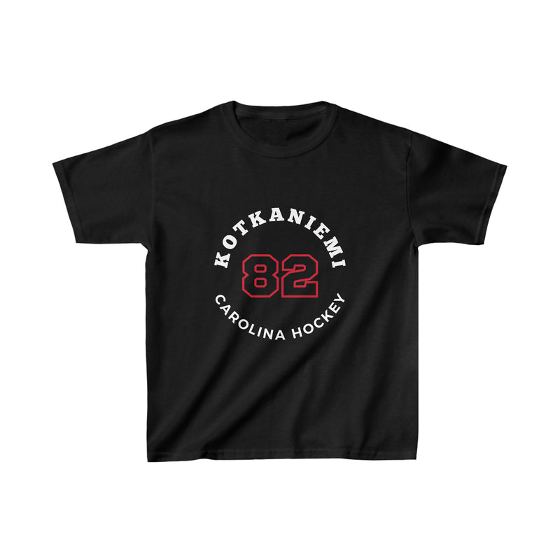 Kotkaniemi 82 Carolina Hockey Number Arch Design Kids Tee