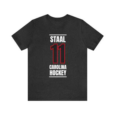 Staal 11 Carolina Hockey Black Vertical Design Unisex T-Shirt