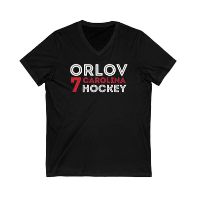 Orlov 7 Carolina Hockey Grafitti Wall Design Unisex V-Neck Tee