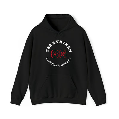 Teravainen 86 Carolina Hockey Number Arch Design Unisex Hooded Sweatshirt